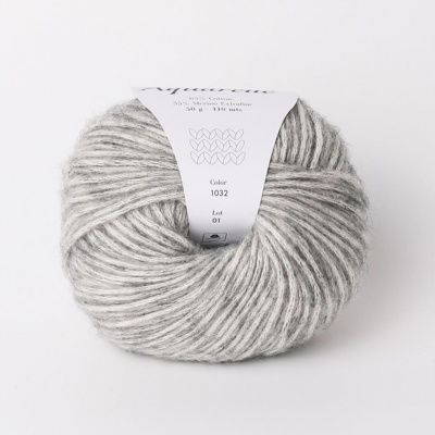 Infinity Aquarelle ( 1032 LIGHT GRAY) 65% хлопок, 35% мериносовая шерсть 50 гр/110 м